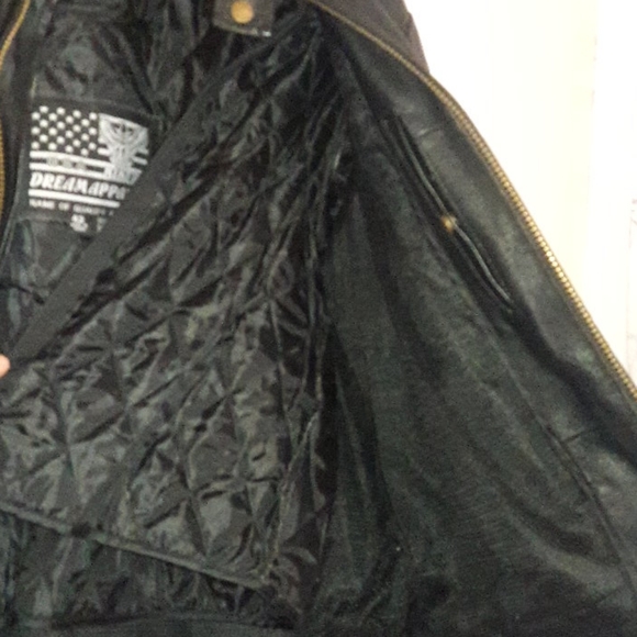 Black leather biker jacket - Picture 9 of 9